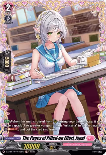 The Pages of Pilled-up Effort, Ispal (FR) (DZ-BT10/FR45EN), DZ-BT10: Dragonsoul Resonance — Vanguard card price