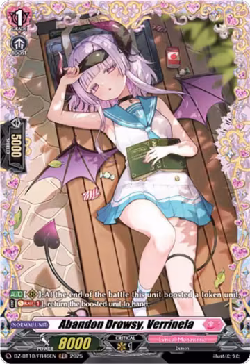 Abandon Drowsy, Verrinela (FR) (DZ-BT10/FR46EN), DZ-BT10: Dragonsoul Resonance — Vanguard card price