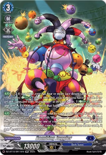 Bombing Juggler (SR) (DZ-BT10/SR11EN), DZ-BT10: Dragonsoul Resonance — Vanguard card price