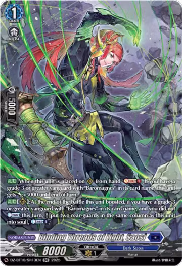 Binding Threads of Light, Saosi (SR) (DZ-BT10/SR13EN), DZ-BT10: Dragonsoul Resonance — Vanguard card price