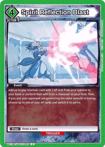 Spirit Reflection Blast (UE13BT/YYH-1-067), Yu Yu Hakusho: Ghost Files — Union Arena card price