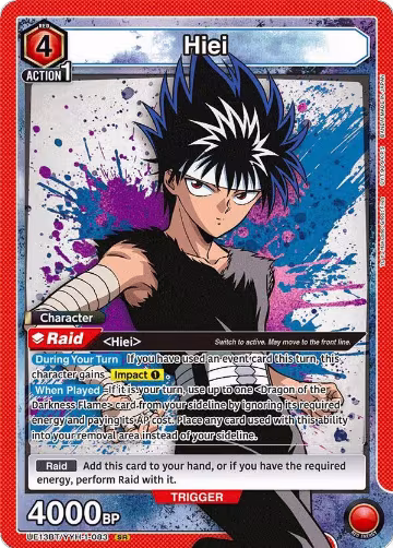 Hiei (083) (UE13BT/YYH-1-083), Yu Yu Hakusho: Ghost Files — Union Arena card price