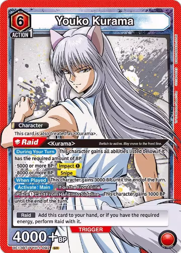 Youko Kurama (092) (UE13BT/YYH-1-092), Yu Yu Hakusho: Ghost Files — Union Arena card price