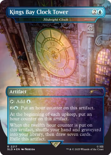 Kings Bay Clock Tower - Midnight Clock (Rainbow Foil) (2217), Secret Lair Drop Series — Magic card price