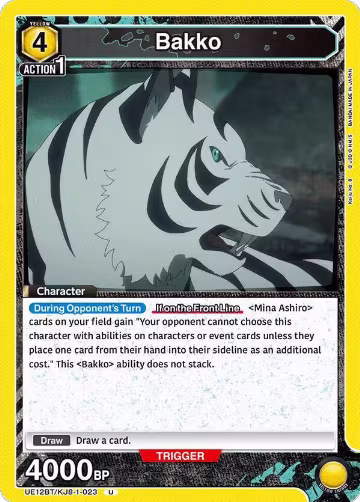 Bakko (023) (UE12BT/KJ8-1-023), Kaiju No. 8 — Union Arena card price