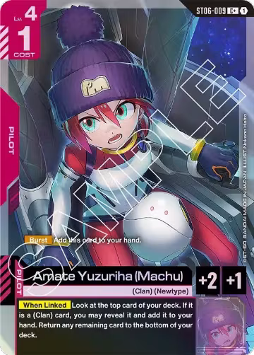 Amate Yuzuriha (Machu) (C+) (ST06-009), Starter Deck 06: Clan Unity — Gundam card price