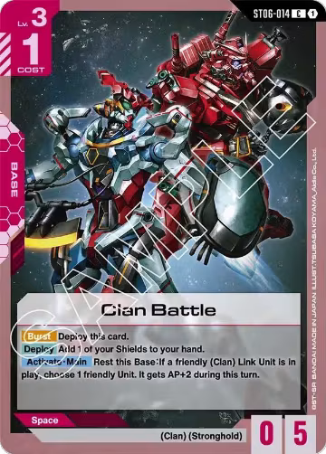 Clan Battle (ST06-014), Starter Deck 06: Clan Unity — Gundam card price