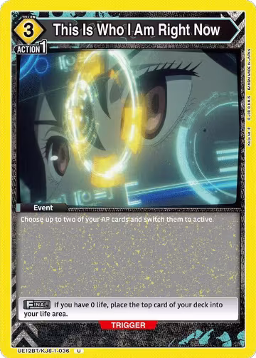 This Is Who I Am Right Now (UE12BT/KJ8-1-036), Kaiju No. 8 — Union Arena card price