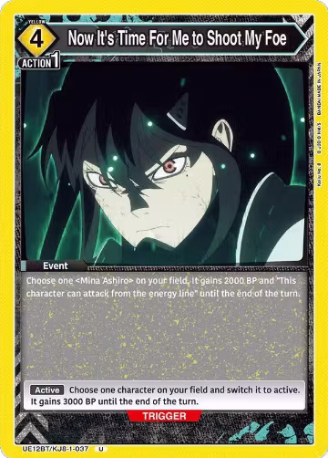 Now It's Time For Me to Shoot My Foe (UE12BT/KJ8-1-037), Kaiju No. 8 — Union Arena card price