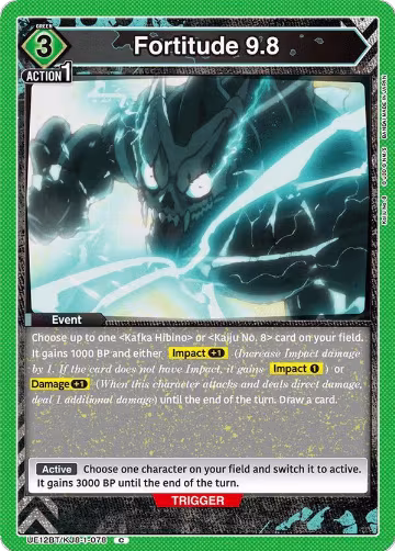Fortitude 9.8 (UE12BT/KJ8-1-078), Kaiju No. 8 — Union Arena card price