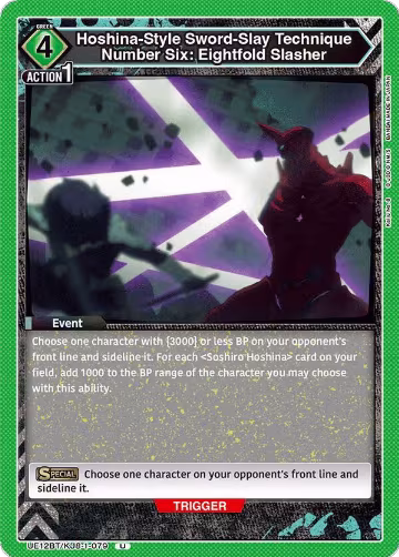 Hoshina-Style Sword-Slay Technique Number Six: Eightfold Slasher (UE12BT/KJ8-1-079), Kaiju No. 8 — Union Arena card price