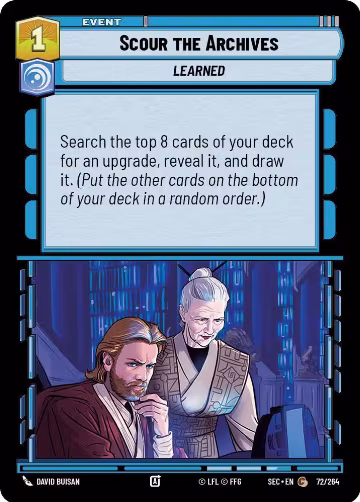 Scour the Archives (72/264), Secrets of Power — Star Wars card price