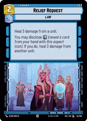 Relief Request (74/264), Secrets of Power — Star Wars card price