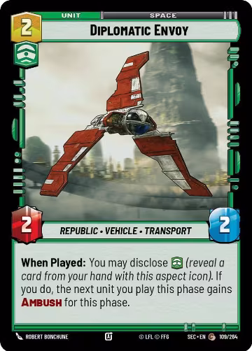 Diplomatic Envoy (109/264), Secrets of Power — Star Wars card price