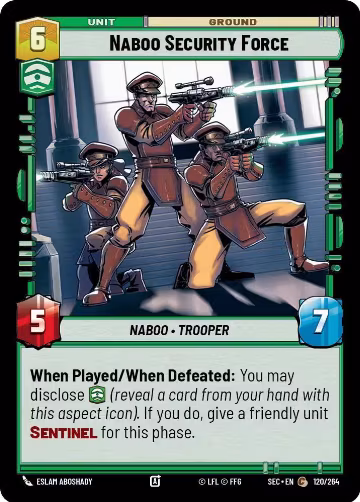 Naboo Security Force (120/264), Secrets of Power — Star Wars card price
