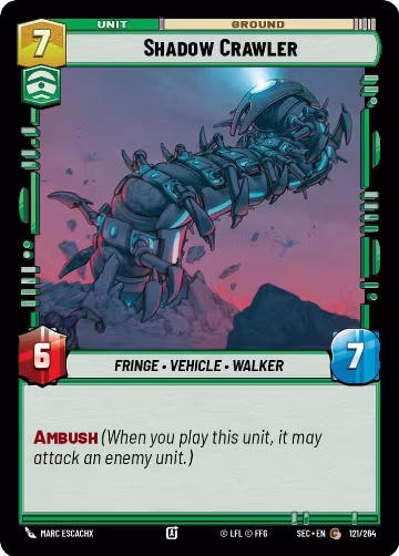 Shadow Crawler (121/264), Secrets of Power — Star Wars card price
