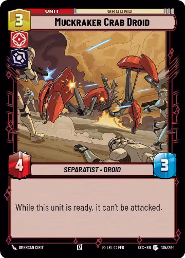 Muckraker Crab Droid (135/264), Secrets of Power — Star Wars card price
