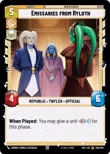 Emissaries from Ryloth (206/264), Secrets of Power — Star Wars card price