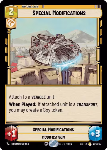 Special Modifications (227/264), Secrets of Power — Star Wars card price