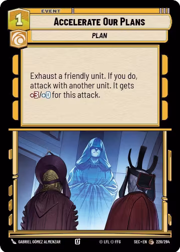 Accelerate Our Plans (228/264), Secrets of Power — Star Wars card price