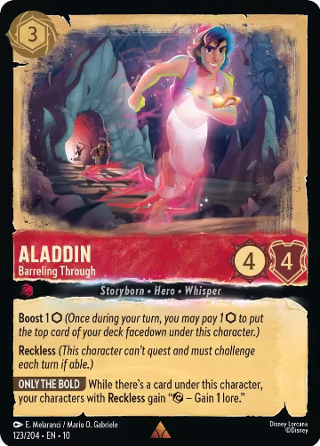 Aladdin - Barreling Through (123/204), Whispers in the Well — Lorcana card price