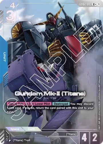 Gundam Mk-II (Titans) (R+) (GD02-003), Dual Impact — Gundam card price
