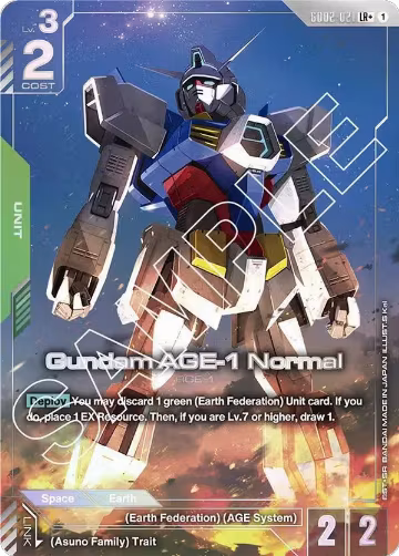 Gundam AGE-1 Normal (LR+) (GD02-021), Dual Impact — Gundam card price