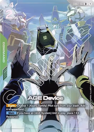AGE Device (R+) (GD02-103), Dual Impact — Gundam card price