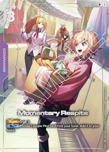 Momentary Respite (R+) (GD02-112), Dual Impact — Gundam card price