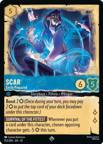 Scar - Eerily Prepared (153/204), Whispers in the Well — Lorcana card price
