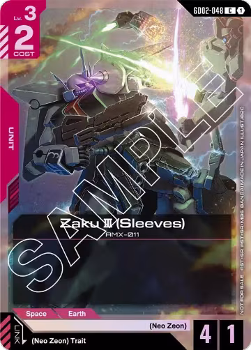 Zaku III (Sleeves) (Store Tournament Participant Pack 02) (GD02-048), Gundam Promotional Cards — Gundam card price