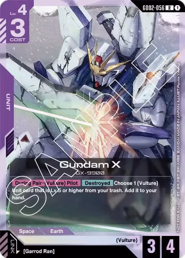 Gundam X (GD02-056) (Store Tournament Participant Pack 02) (GD02-056), Gundam Promotional Cards — Gundam card price