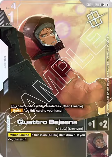 Quattro Bajeena (Store Tournament Winner Pack 02) (GD02-098), Gundam Promotional Cards — Gundam card price