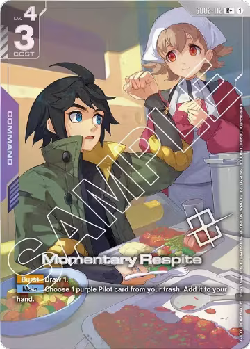 Momentary Respite (Store Tournament Winner Pack 02) (GD02-112), Gundam Promotional Cards — Gundam card price