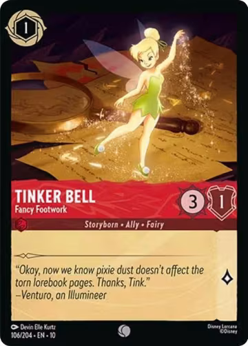 Tinker Bell - Fancy Footwork (106/204), Whispers in the Well — Lorcana card price