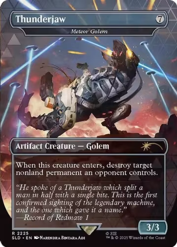 Thunderjaw - Meteor Golem (2225), Secret Lair Drop Series — Magic card price