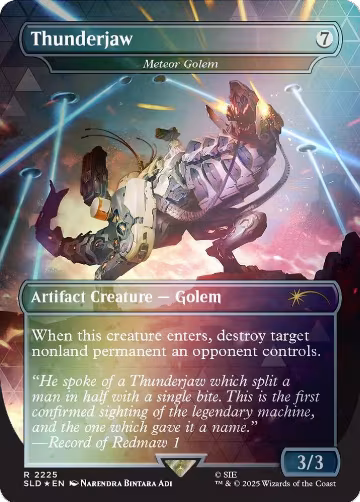 Thunderjaw - Meteor Golem (Rainbow Foil) (2225), Secret Lair Drop Series — Magic card price
