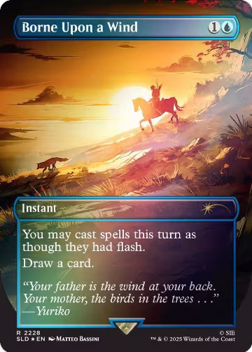 Borne Upon a Wind (Rainbow Foil) (2228), Secret Lair Drop Series — Magic card price