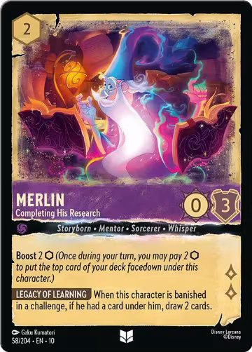 Merlin - Completing His Research (58/204), Whispers in the Well — Lorcana card price