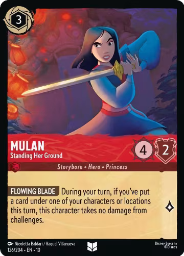 Mulan - Standing Her Ground (126/204), Whispers in the Well — Lorcana card price