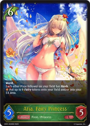 Aria, Fairy Princess (SP01-003EN), Seaside Memories — Shadowverse card price