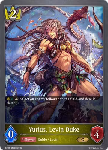 Yurius, Levin Duke (SP01-018EN), Seaside Memories — Shadowverse card price