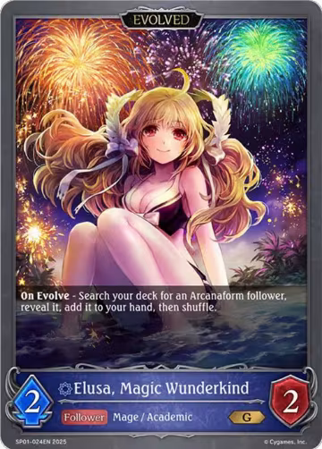 Elusa, Magic Wunderkind (Evolved) (SP01-024EN), Seaside Memories — Shadowverse card price