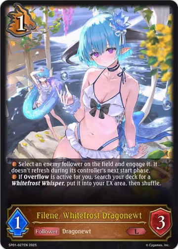 Filene, Whitefrost Dragonewt (SP01-027EN), Seaside Memories — Shadowverse card price