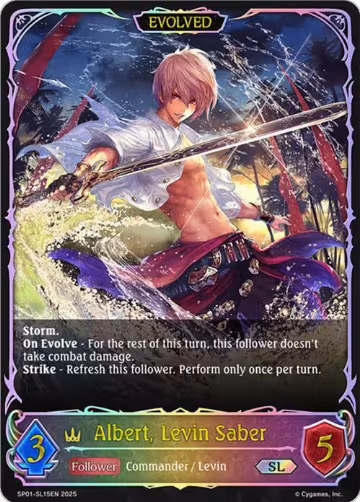 Albert, Levin Saber (Evolved) (SL) (SP01-SL15EN), Seaside Memories — Shadowverse card price