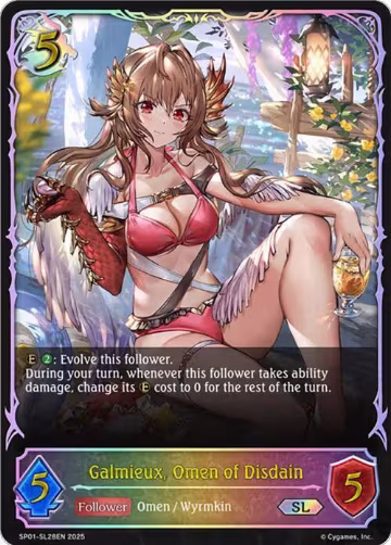 Galmieux, Omen of Disdain (SL) (SP01-SL28EN), Seaside Memories — Shadowverse card price