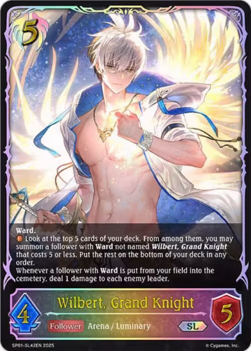 Wilbert, Grand Knight (SL) (SP01-SL42EN), Seaside Memories — Shadowverse card price