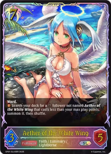 Aether of the White Wing (SL) (SP01-SL43EN), Seaside Memories — Shadowverse card price
