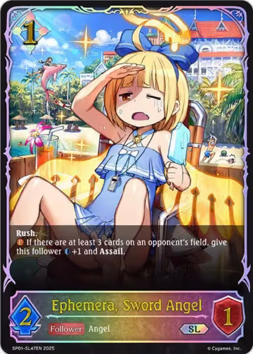 Ephemera, Sword Angel (SL) (SP01-SL47EN), Seaside Memories — Shadowverse card price