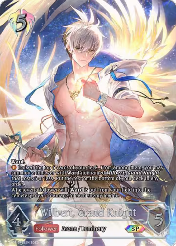 Wilbert, Grand Knight (SP) (SP01-SP28EN), Seaside Memories — Shadowverse card price